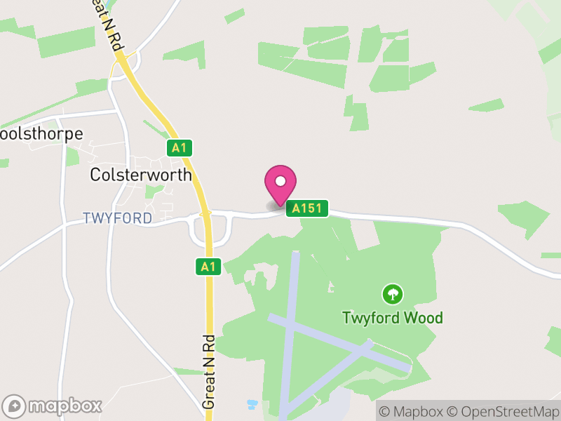 Map of Colsterworth, South Kesteven