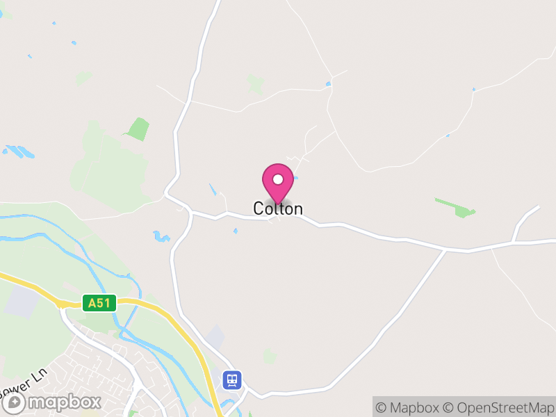Map of Colton, Lichfield