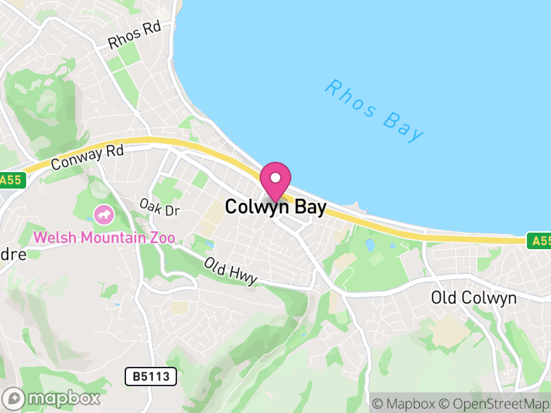 Map of Colwyn Bay, Conwy