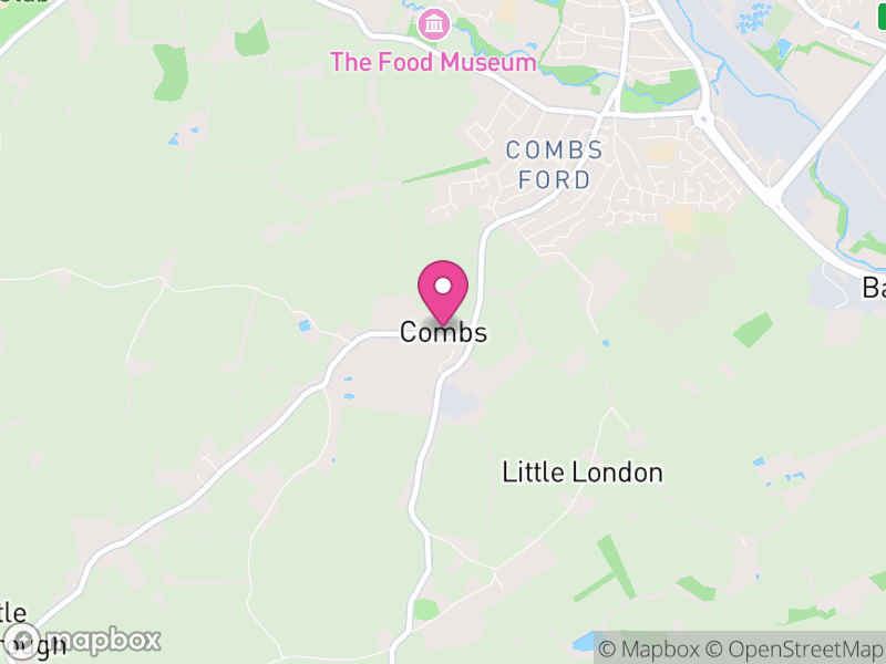 Map of Combs, Mid Suffolk