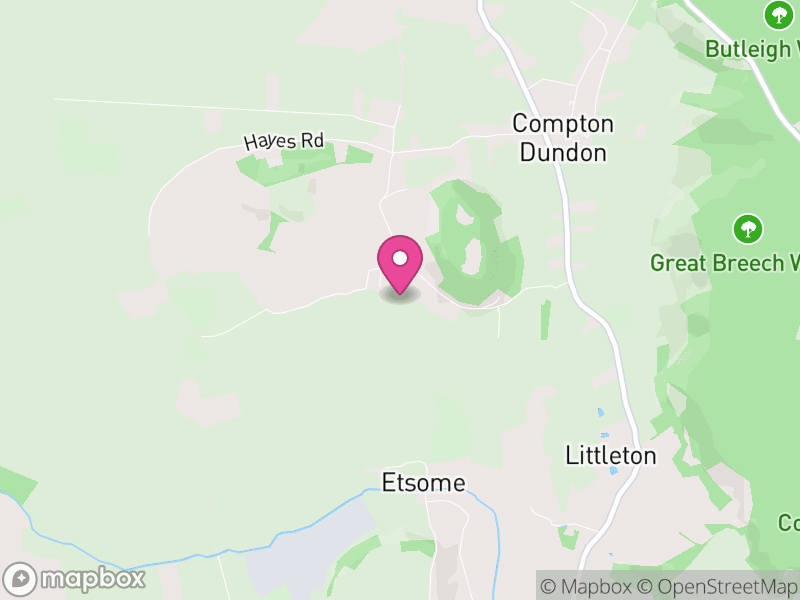 Map of Compton Dundon, Somerset