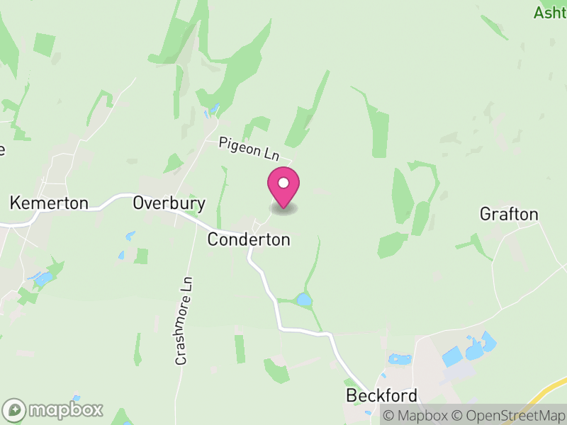 Map of Conderton, Wychavon