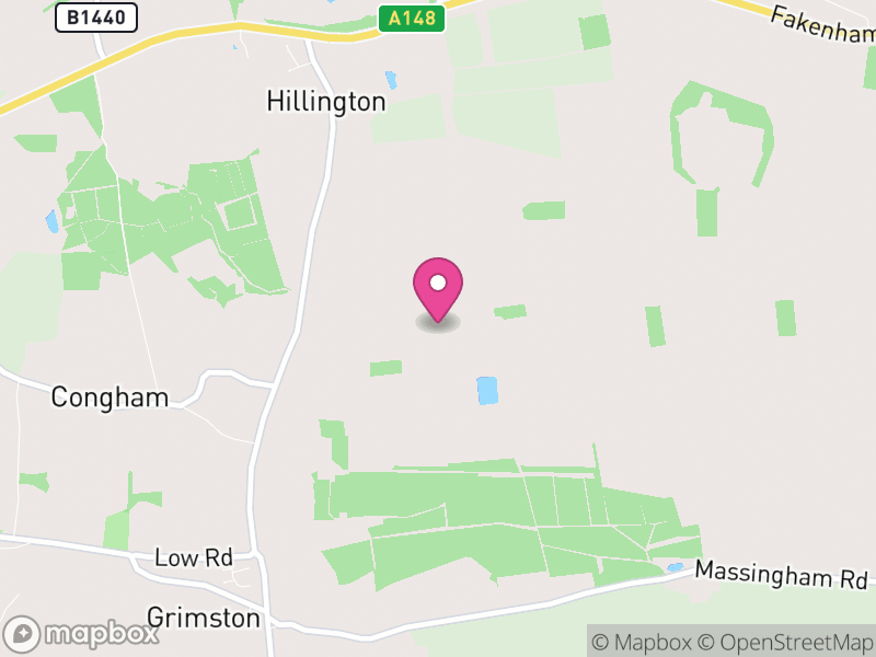 Map of Congham, King's Lynn and West Norfolk