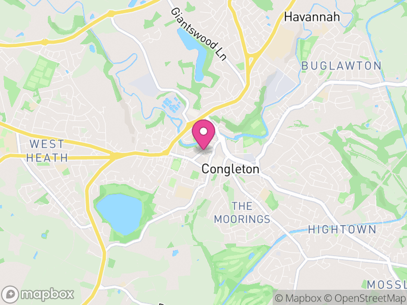 Map of Congleton, Cheshire East
