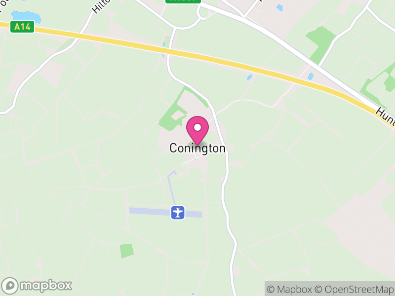 Map of Conington, South Cambridgeshire