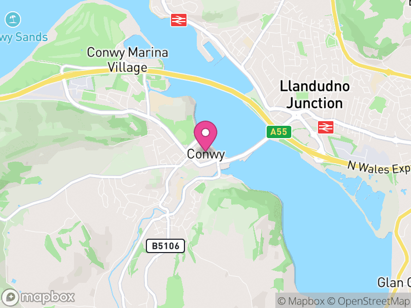 Map of Conwy, Conwy