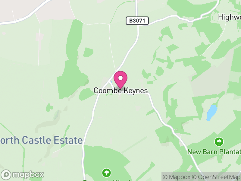 Map of Coombe Keynes, Dorset