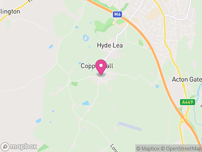 Map of Coppenhall, South Staffordshire