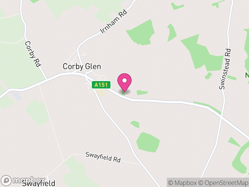 Map of Corby Glen, South Kesteven