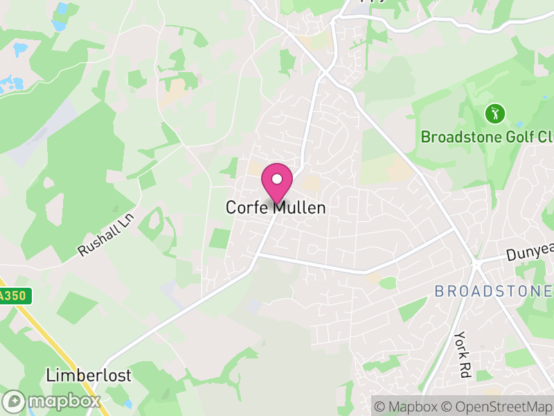 Map of Corfe Mullen, Dorset