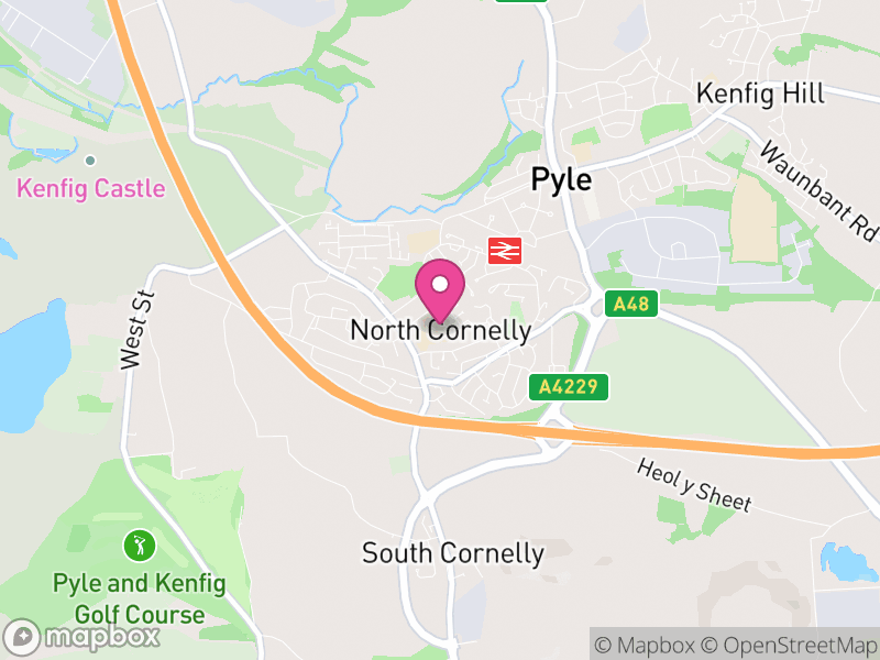 Map of Cornelly, Bridgend