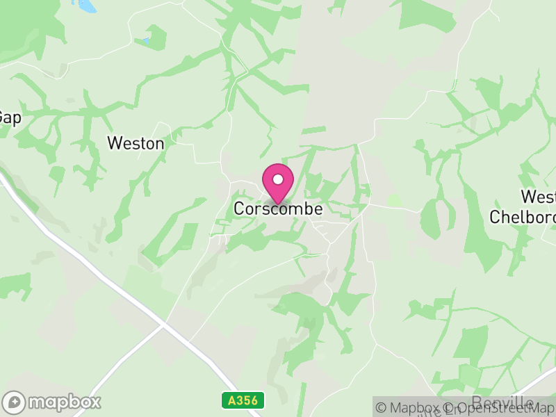 Map of Corscombe, Dorset