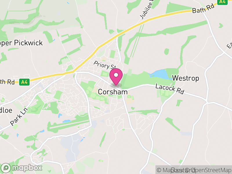 Map of Corsham, Wiltshire