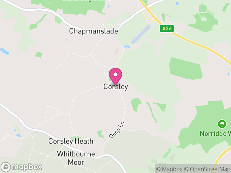 Map of Corsley, Wiltshire