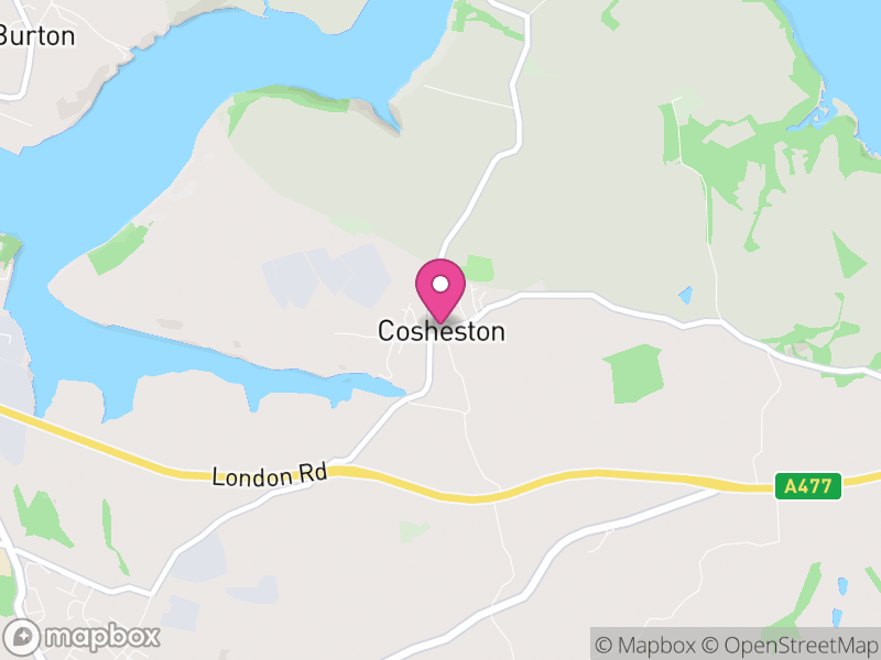 Map of Cosheston, Pembrokeshire