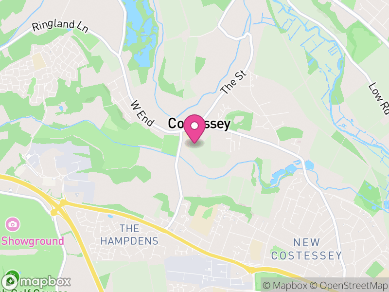 Map of Costessey, South Norfolk