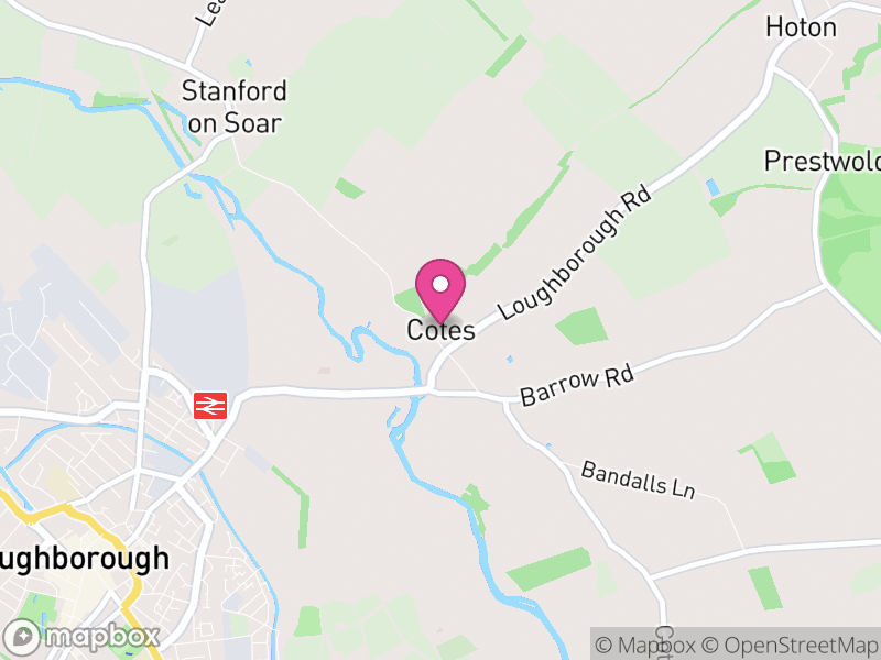 Map of Cotes, Charnwood