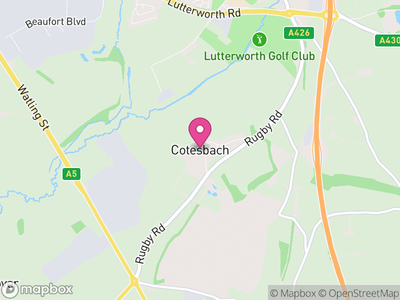 Map of Cotesbach, Harborough