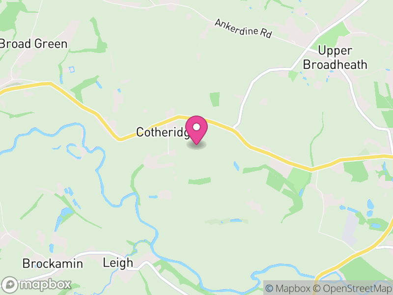 Map of Cotheridge, Malvern Hills
