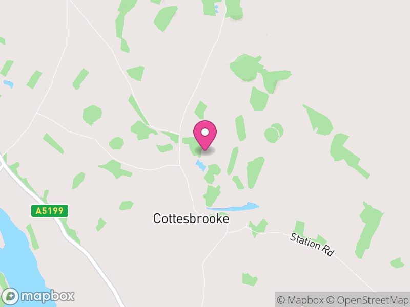 Map of Cottesbrooke, West Northamptonshire