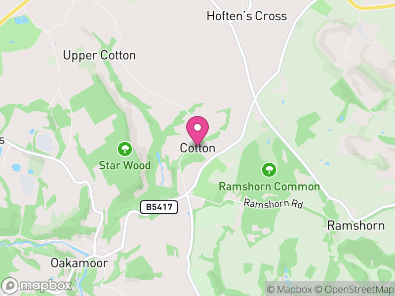 Map of Cotton, Staffordshire Moorlands