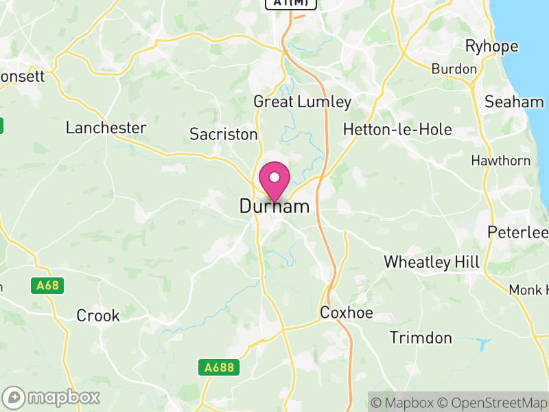 Map of County Durham, North East