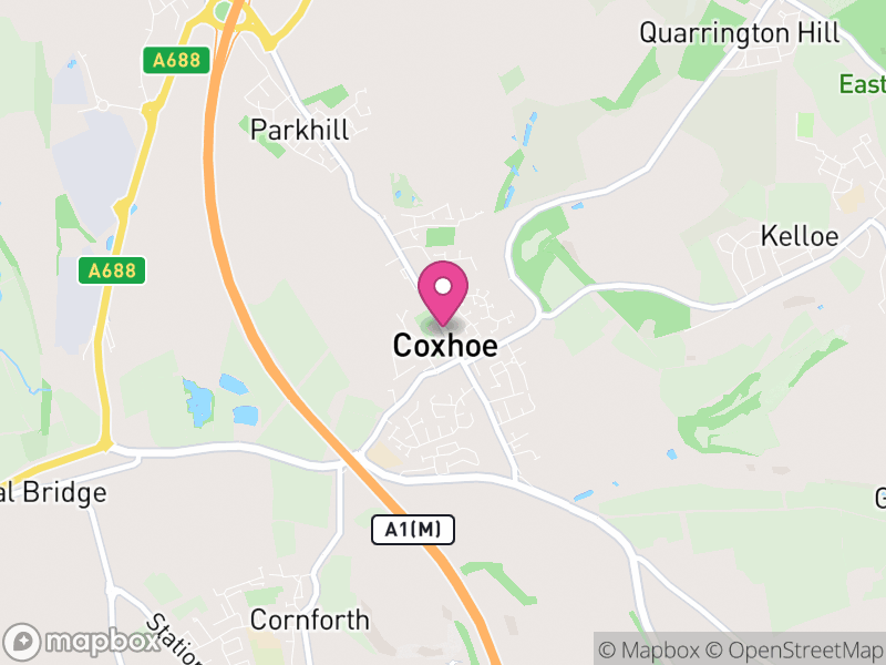 Map of Coxhoe, County Durham