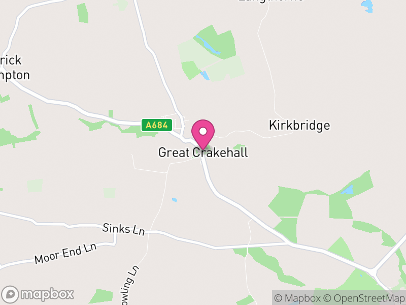 Map of Crakehall, North Yorkshire