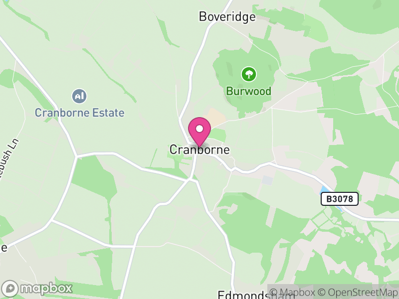 Map of Cranborne, Dorset