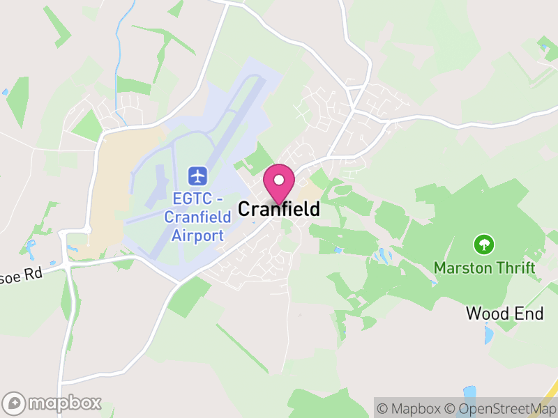 Map of Cranfield, Central Bedfordshire