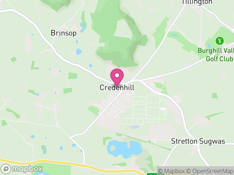 Map of Credenhill, Herefordshire