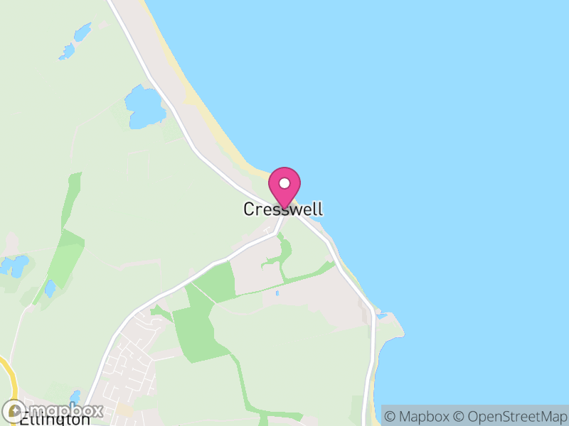 Map of Cresswell, Northumberland
