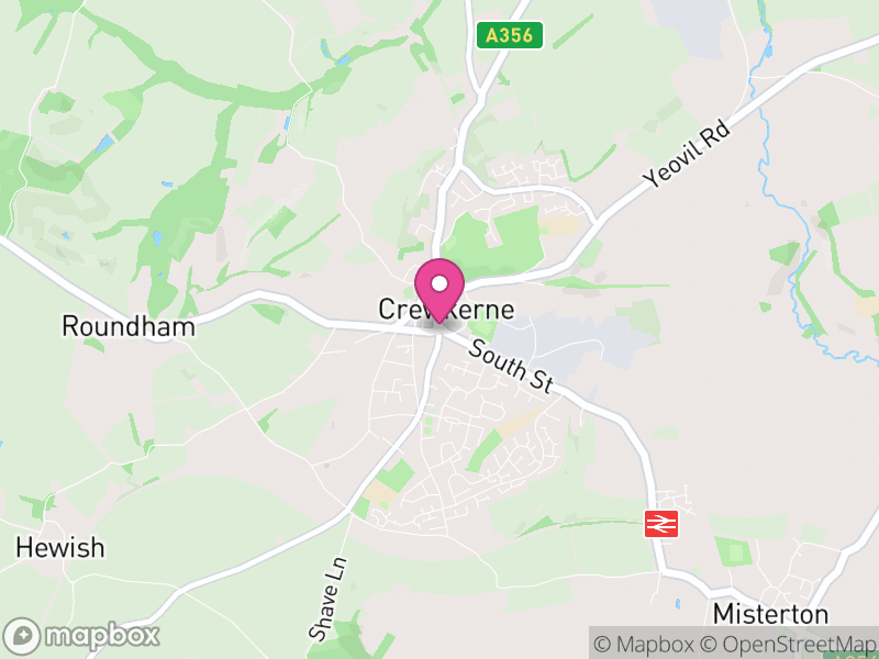 Map of Crewkerne, Somerset