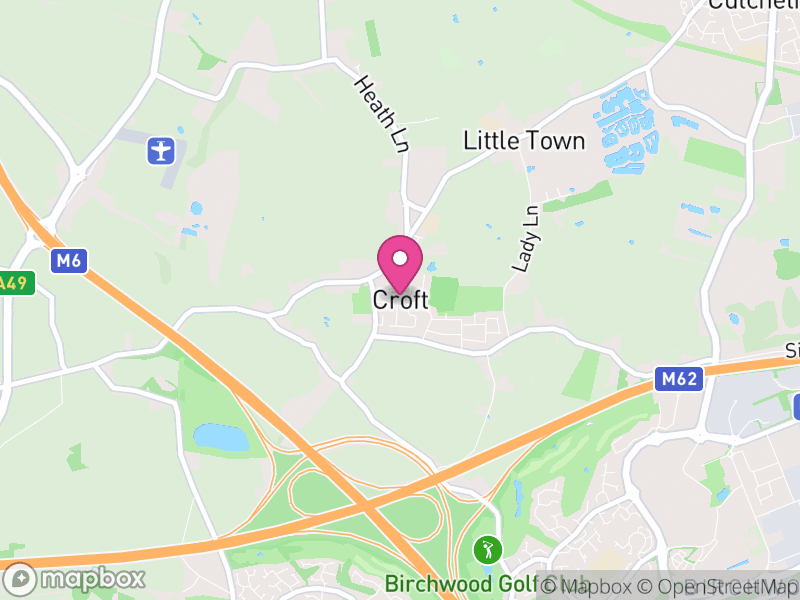 Map of Croft, Warrington