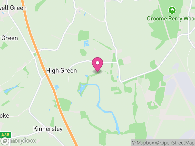 Map of Croome D'Abitot, Malvern Hills