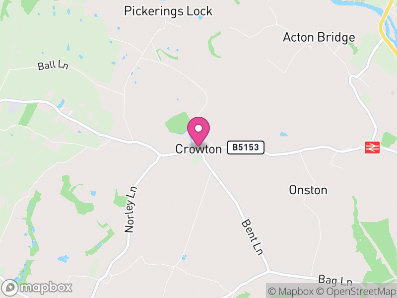 Map of Crowton, Cheshire West and Chester