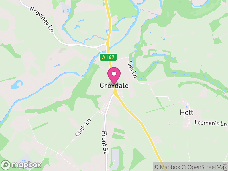 Map of Croxdale and Hett, County Durham