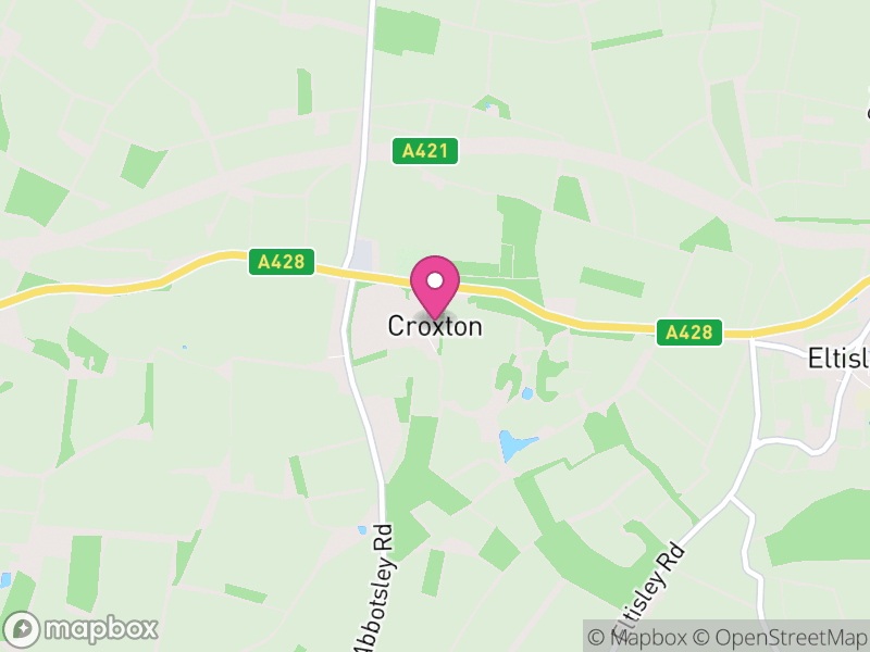 Map of Croxton, South Cambridgeshire
