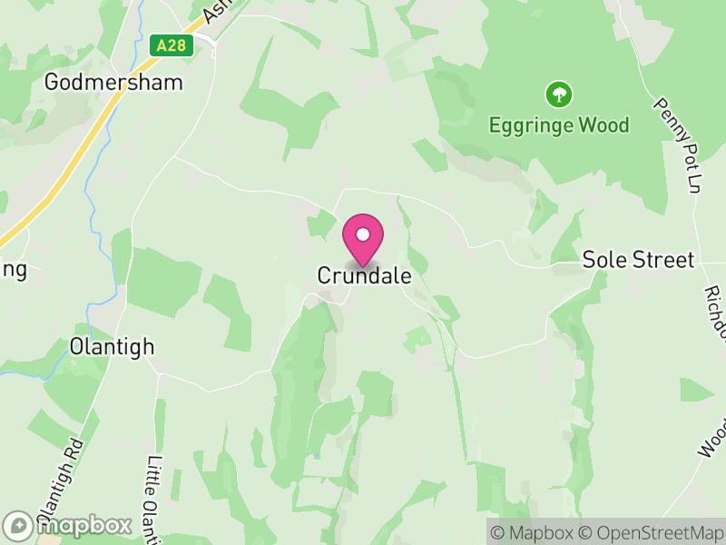 Map of Crundale, Ashford