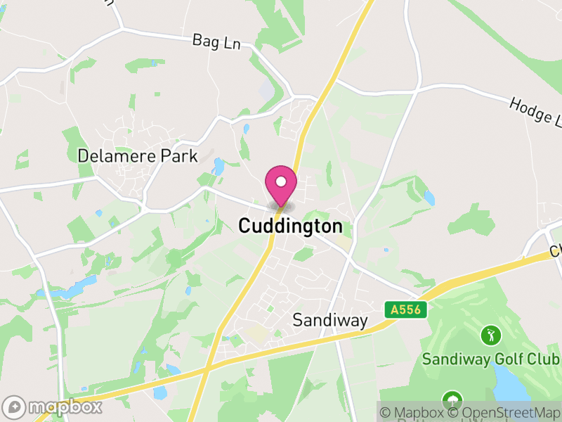 Map of Cuddington, Cheshire West and Chester