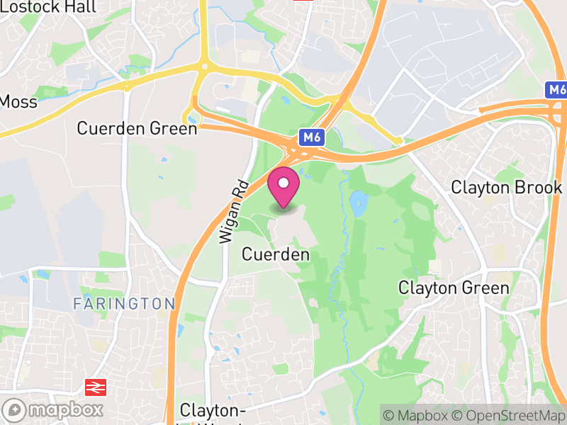 Map of Cuerden, Chorley