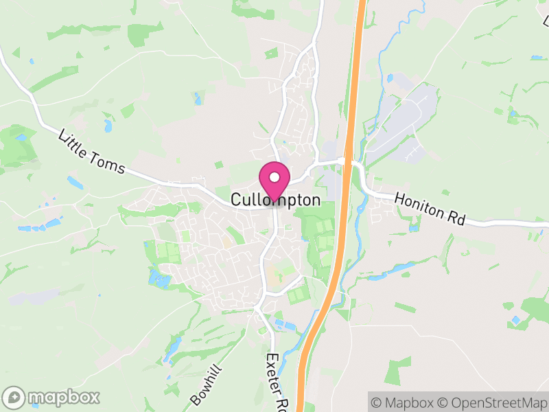 Map of Cullompton, Mid Devon