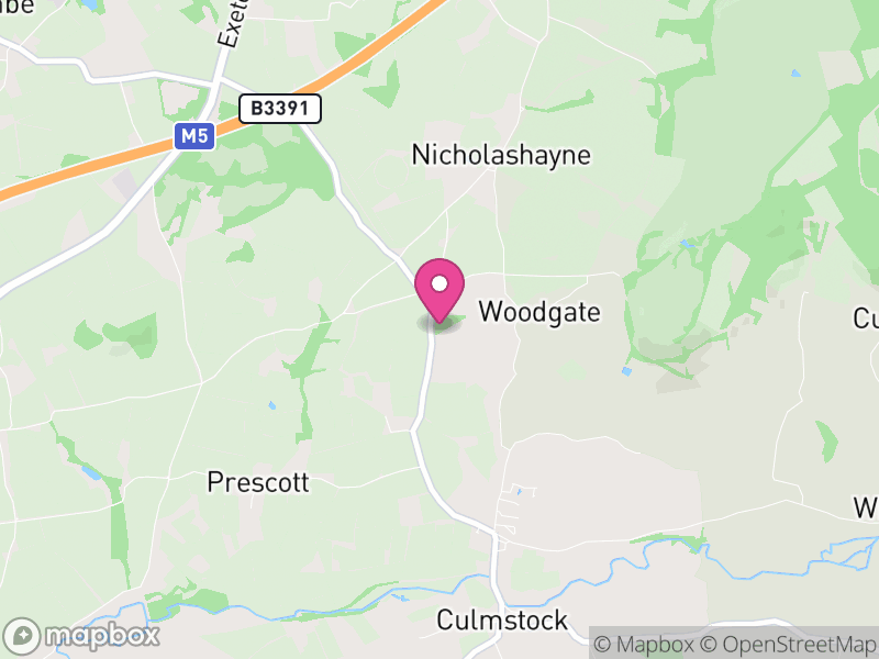 Map of Culmstock, Mid Devon