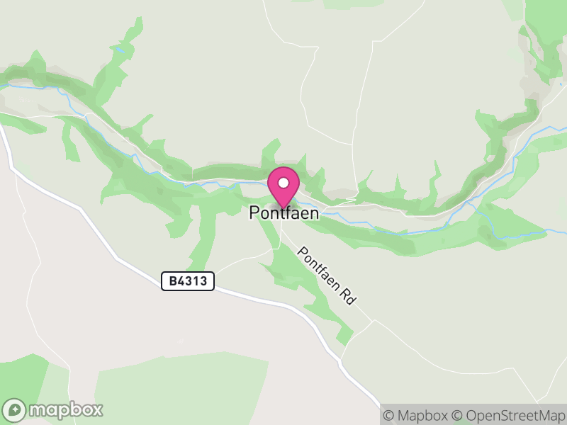 Map of Cwm Gwaun, Pembrokeshire