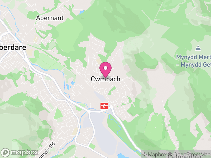 Map of Cwmbach, Rhondda Cynon Taf