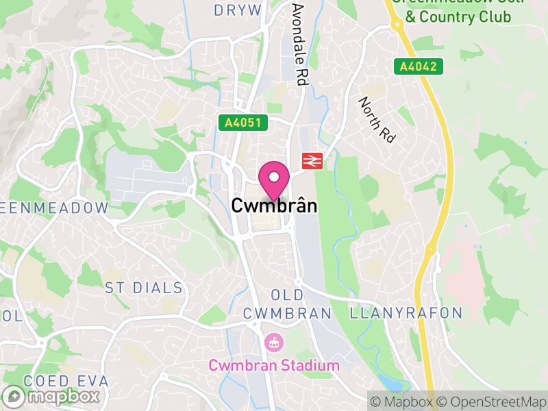 Map of Cwmbran Central, Torfaen