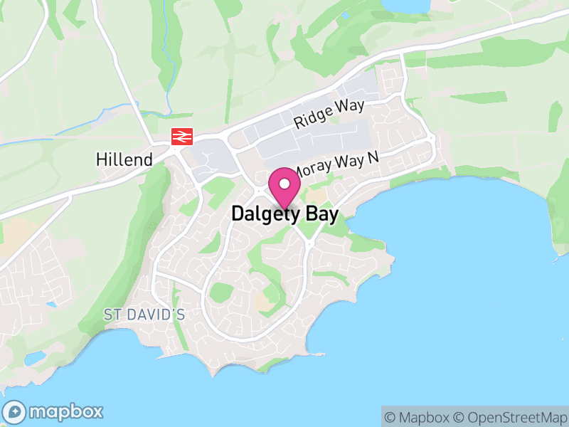 Map of Dalgety Bay & Hillend, Scotland