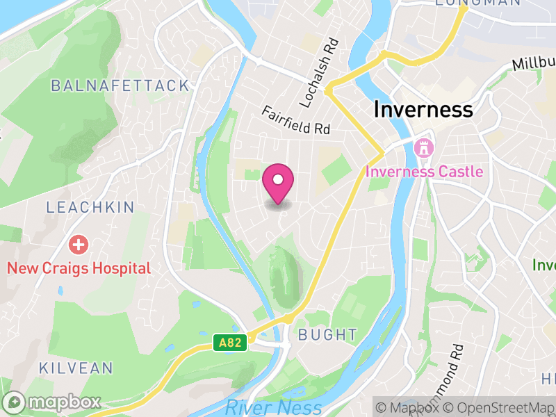 Map of Dalneigh and Columba, Highland