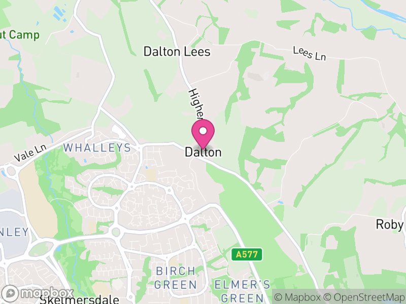Map of Dalton, West Lancashire