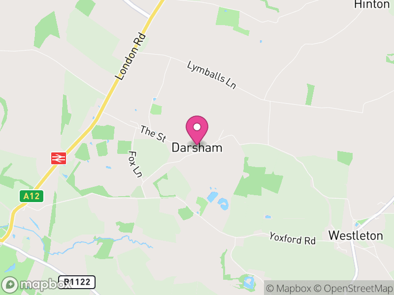 Map of Darsham, East Suffolk